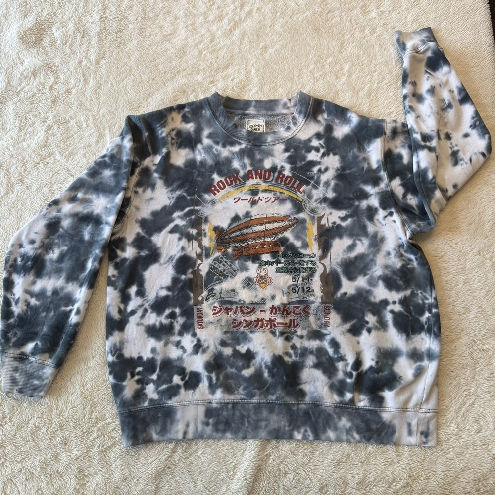 The Buckle Modish Rebel Rock & Roll Women's L Oversized Sweatshirt  Tie Dye